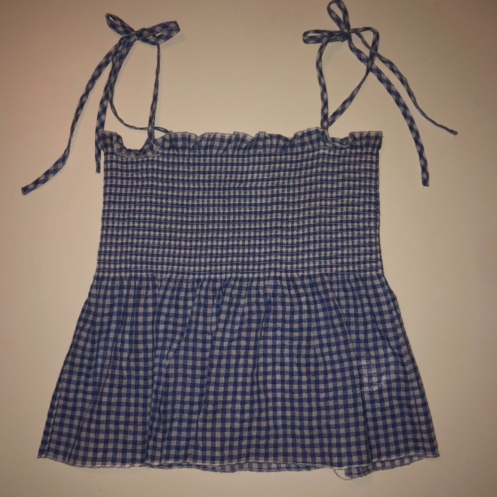 H&M Gingham Smock Top